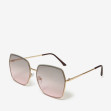 Сонцезахисні окуляри жіночі InBag Sunglasses LS5623 Gradient Gray pink Gold з чохлом 2
