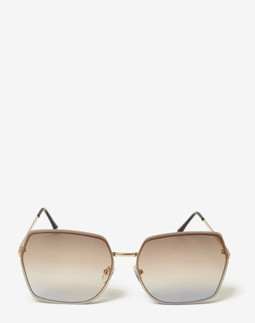 Сонцезахисні окуляри жіночі InBag Sunglasses LS5623 Gradient Brown Gold з чохлом