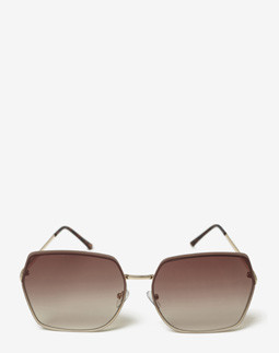 Сонцезахисні окуляри жіночі InBag Sunglasses LS5623 Gradient Dark brown Gold з чохлом