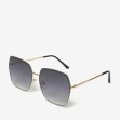Сонцезахисні окуляри жіночі InBag Sunglasses LS5623 Gradient Black Gold з чохлом 2
