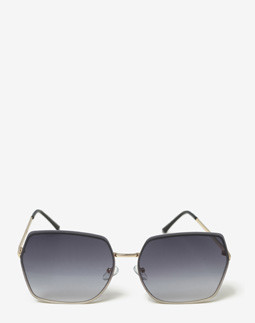 Сонцезахисні окуляри жіночі InBag Sunglasses LS5623 Gradient Black Gold з чохлом