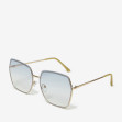 Сонцезахисні окуляри жіночі InBag Sunglasses LS5623 Gradient Blue Gold з чохлом 2