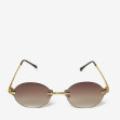 Сонцезахисні окуляри жіночі InBag Sunglasses LS5647 Gradient Dark brown Gold з чохлом 1