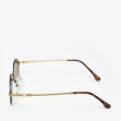Сонцезахисні окуляри жіночі InBag Sunglasses LS5647 Gradient Dark brown Gold з чохлом 3