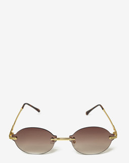 Сонцезахисні окуляри жіночі InBag Sunglasses LS5647 Gradient Dark brown Gold з чохлом