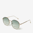 Сонцезахисні окуляри жіночі InBag Sunglasses LS5654 Gradient Green Gold з чохлом 2