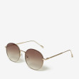 Сонцезахисні окуляри жіночі InBag Sunglasses LS5654 Gradient Brown Gold з чохлом 2