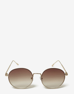 Сонцезахисні окуляри жіночі InBag Sunglasses LS5654 Gradient Brown Gold з чохлом