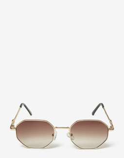 Сонцезахисні окуляри жіночі InBag Sunglasses LS5661 Gradient Brown Gold з чохлом