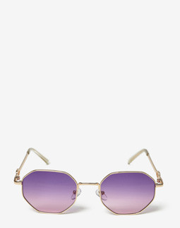 Сонцезахисні окуляри жіночі InBag Sunglasses LS5661 Gradient Violet Gold з чохлом