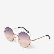 Сонцезахисні окуляри жіночі InBag Sunglasses LS8061 Gradient Violet Gold з чохлом 2