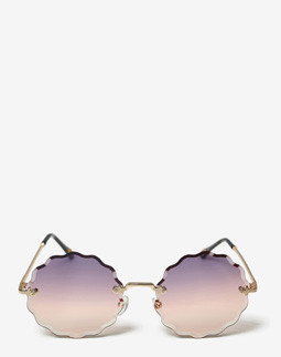 Сонцезахисні окуляри жіночі InBag Sunglasses LS8061 Gradient Violet Gold з чохлом