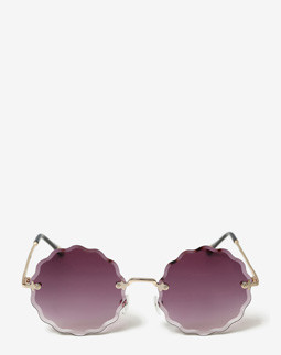 Сонцезахисні окуляри жіночі InBag Sunglasses LS8061 Gradient Lilac Gold з чохлом