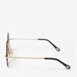 Сонцезахисні окуляри жіночі InBag Sunglasses LS8061 Gradient Gray Gold з чохлом 3