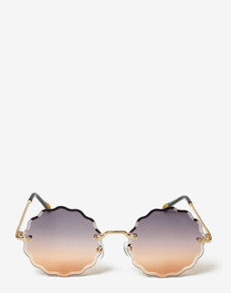 Сонцезахисні окуляри жіночі InBag Sunglasses LS8061 Gradient Gray Gold з чохлом