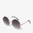 Сонцезахисні окуляри жіночі InBag Sunglasses LS8061 Gradient Dark gray Gold з чохлом 2