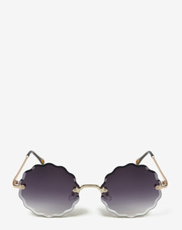 Сонцезахисні окуляри жіночі InBag Sunglasses LS8061 Gradient Dark gray Gold з чохлом