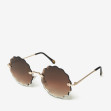 Сонцезахисні окуляри жіночі InBag Sunglasses LS8061 Gradient Brown Gold з чохлом 2