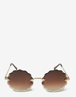 Сонцезахисні окуляри жіночі InBag Sunglasses LS8061 Gradient Brown Gold з чохлом