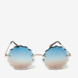 Сонцезахисні окуляри жіночі InBag Sunglasses LS8061 Gradient Blue-Yellow Gold з чохлом 1