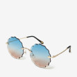Сонцезахисні окуляри жіночі InBag Sunglasses LS8061 Gradient Blue-Yellow Gold з чохлом 2