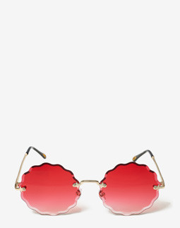 Сонцезахисні окуляри жіночі InBag Sunglasses LS8061 Gradient Red Gold з чохлом