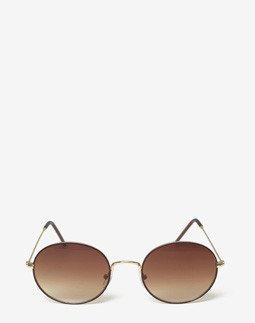 Сонцезахисні окуляри жіночі InBag Sunglasses LS9065 Gradient Brown Gold з чохлом