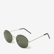 Сонцезахисні окуляри жіночі InBag Sunglasses LS9065 Dark green Gold з чохлом 2