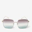 Сонцезахисні окуляри жіночі InBag Sunglasses LS9099 Gradient Dark Gray White-Gold з чохлом 1