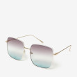 Сонцезахисні окуляри жіночі InBag Sunglasses LS9099 Gradient Dark Gray White-Gold з чохлом 2