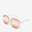 Сонцезахисні окуляри жіночі InBag Sunglasses LS9099 Gradient Pink Red-Gold з чохлом 2