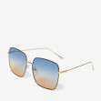 Сонцезахисні окуляри жіночі InBag Sunglasses LS9099 Gradient Blue-Yellow Black-Gold з чохлом 2