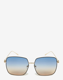 Сонцезахисні окуляри жіночі InBag Sunglasses LS9099 Gradient Blue-Yellow Black-Gold з чохлом
