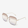 Сонцезахисні окуляри жіночі InBag Sunglasses LS9099 Gradient Brown Brown-Gold з чохлом 2