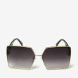 Сонцезахисні окуляри жіночі InBag Sunglasses LS9100 Gradient Gray Gold з чохлом 1