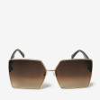Сонцезахисні окуляри жіночі InBag Sunglasses LS9100 Gradient Dark Brown Gold з чохлом 1