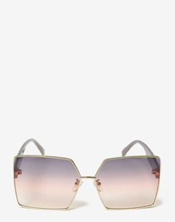 Сонцезахисні окуляри жіночі InBag Sunglasses LS9100 Gradient Violet Gold з чохлом