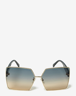Сонцезахисні окуляри жіночі InBag Sunglasses LS9100 Gradient Blue Gold з чохлом