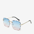 Сонцезахисні окуляри жіночі InBag Sunglasses MA20833 Gradient Blue Gold з чохлом 2