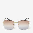 Сонцезахисні окуляри жіночі InBag Sunglasses MA20833 Gradient Brown Gold з чохлом 1