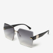 Сонцезахисні окуляри жіночі InBag Sunglasses S1253 Gradient Black Gold з чохлом 2