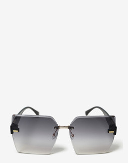 Сонцезахисні окуляри жіночі InBag Sunglasses S1253 Gradient Black Gold з чохлом