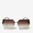 Сонцезахисні окуляри жіночі InBag Sunglasses S1253 Gradient Brown Gold з чохлом 1