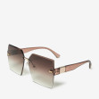 Сонцезахисні окуляри жіночі InBag Sunglasses S1253 Gradient Brown Gold з чохлом 2