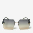 Сонцезахисні окуляри жіночі InBag Sunglasses S1253 Gradient Gray Gold з чохлом 1