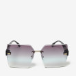 Сонцезахисні окуляри жіночі InBag Sunglasses S1253 Gradient Violet Gold з чохлом 1