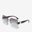 Сонцезахисні окуляри жіночі InBag Sunglasses S1253 Gradient Violet Gold з чохлом 2
