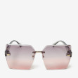 Сонцезахисні окуляри жіночі InBag Sunglasses S1253 Gradient Pink Gray Gold з чохлом 1