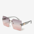 Сонцезахисні окуляри жіночі InBag Sunglasses S1253 Gradient Pink Gray Gold з чохлом 2