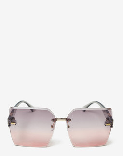 Сонцезахисні окуляри жіночі InBag Sunglasses S1253 Gradient Pink Gray Gold з чохлом